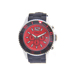 Ρολόι Colori Cool Chrono με Μαύρο Λουράκι Σιλικόνης και Κόκκινο Καντράν Ρολόι Colori Cool Chrono με Μαύρο Λουράκι Σιλικόνης και Κόκκινο Καντράν