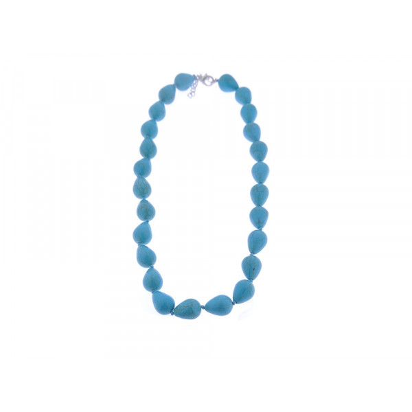 Turquoise Necklace with Poire Beads