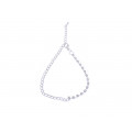 White sapphire jewellery set consisting of a necklace, bracelet, solitaire ring and earrings
