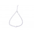 White sapphire jewellery set consisting of a necklace, ring, bracelet and earrings