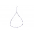 White sapphire jewellery set consisting of necklace, bracelet, earrings and solitaire ring