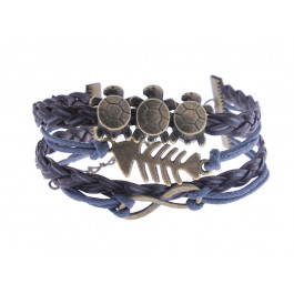 Bracelet from Brown and blue skin.