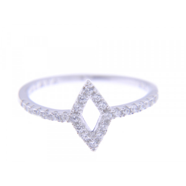 Silver "NIALAYA" Rhombus Ring