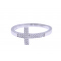 Silver Cross Ring "Nialaya"