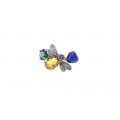 Ασημένιο Δαχτυλίδι με Πολύχρωμα Κρύσταλλα Swarovski από τη VIP Collection