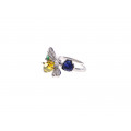 Ασημένιο Δαχτυλίδι με Πολύχρωμα Κρύσταλλα Swarovski από τη VIP Collection
