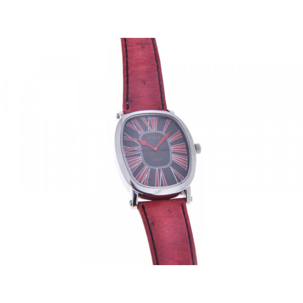 Giovine Scialo Puro Watch with Red Ostrich Leather Strap