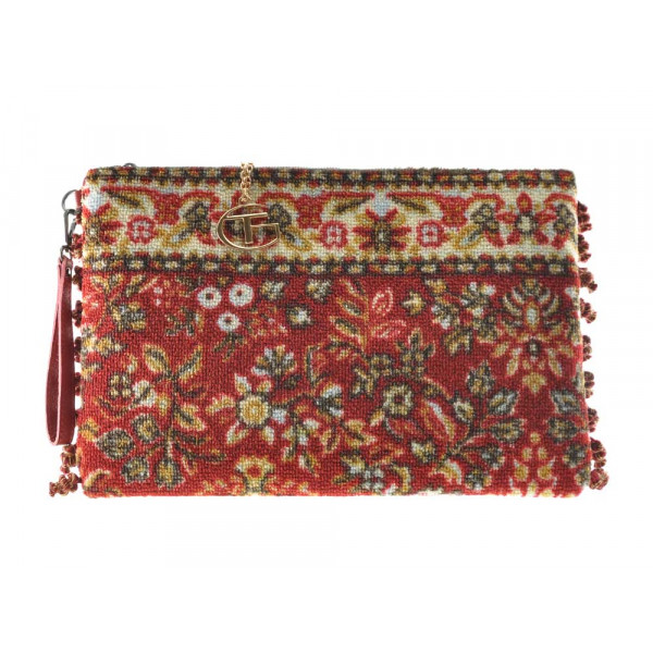 Carpet fabric clutch bag