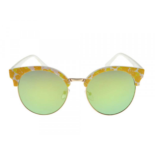 Yellow Floral Sunglasses GT Diamond Clear 