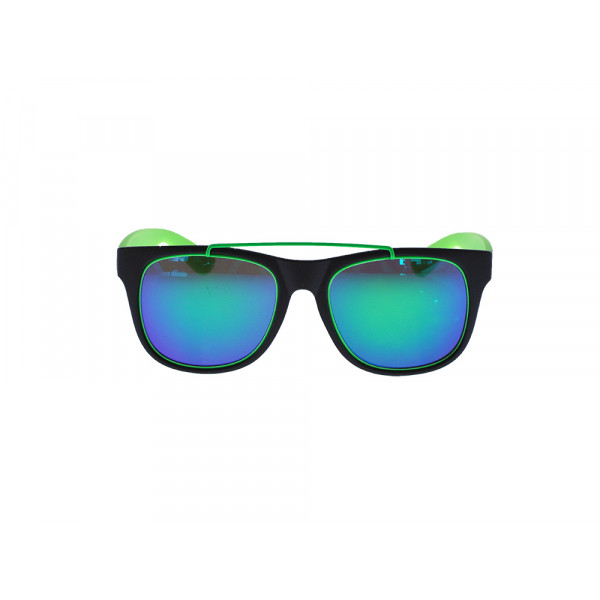 Sport Square Sunglasses with Green and Black Frame