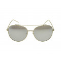 Gold Metallic Sunglasses with Black Lenses