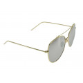Gold Metallic Sunglasses with Black Lenses