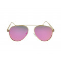 Gold Metallic Aviator Sunglasses