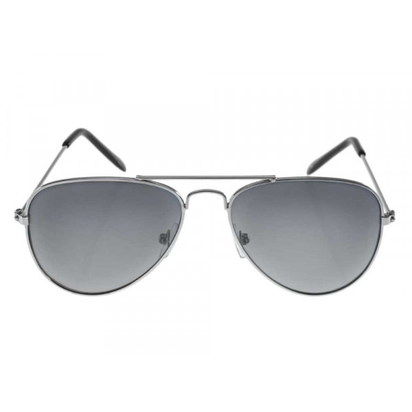 Aviator Sunglasses with Grey Lenses and Metallic Frame