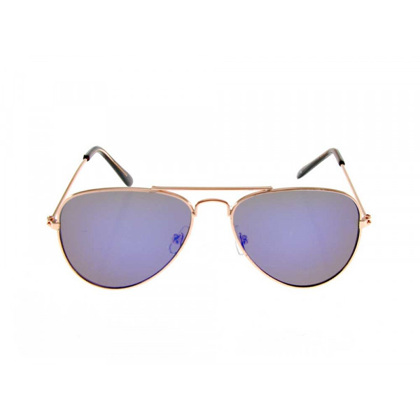 Aviator Sunglasses Metallic with black lenses and gold metallic frame