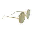 Metallic Sunglasses with Grey-Green Lenses