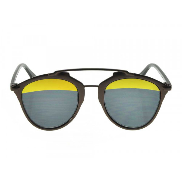 Mixed Frame Sunglasses with Two Tone Lenses