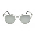 Silver Metallic Sunglasses with Grey Lenses