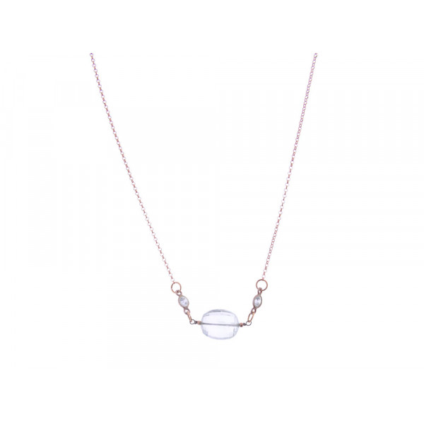 Pink Gold Plated Necklace "Minimal Chic" Collection by Marilou