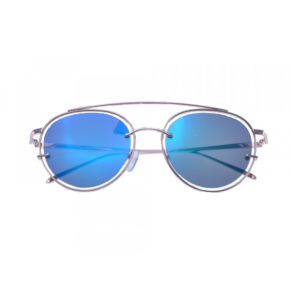 Large Unisex Sunglasses with Blue Lenses