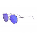 Large Unisex Sunglasses with Blue Lenses