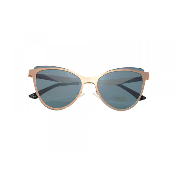 Cat Eye Sunglasses with Grey Lenses and a Bronzed Metallic Frame