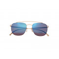 Golden Frame Aviator Sunglasses with Black Lenses