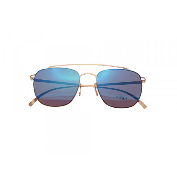 Golden Frame Aviator Sunglasses with Black Lenses