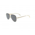 Aviator Sunglasses with Golden Metal Frame and Black Lens