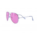 Unisex Aviator Sunglasse with Pink Lenses