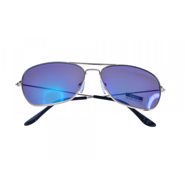 Unisex Square Sunglasses with Golden Metallic Frame