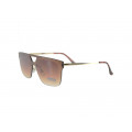 Gradient Square Sunglasses in Beige and Brown Color