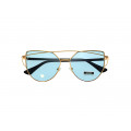 Mixed Frame Sunglasses with Light Blue Lenses