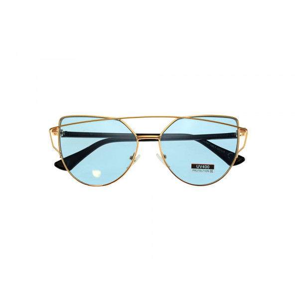 Mixed Frame Sunglasses with Light Blue Lenses