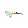 Mixed Frame Sunglasses with Light Blue Lenses