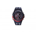 Bistec Watch with a Stainless Steel Case and a Black Silicone Strap