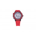 Quamer Watch with a Silicone Strap and Stainless Steel Case