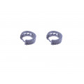 Platinum Plated Silver Hoop Earrings with White Sapphires