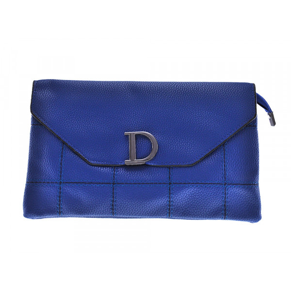 Clutch Bag made of Blue Eco Leather