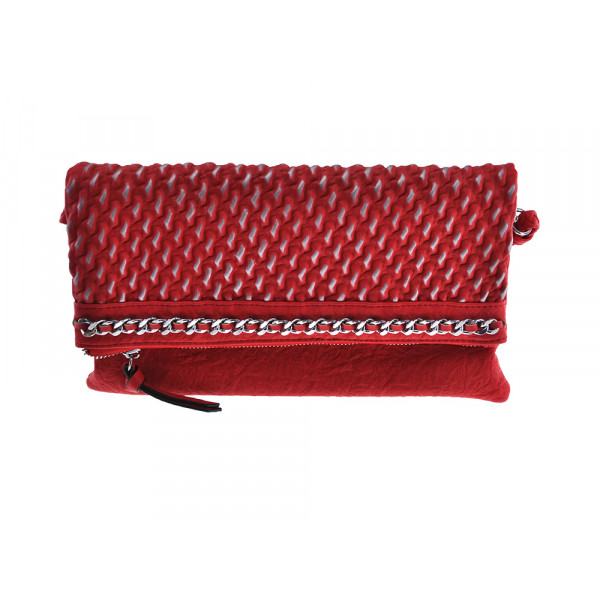 Women's Shoulder Bag Red with Silver Details