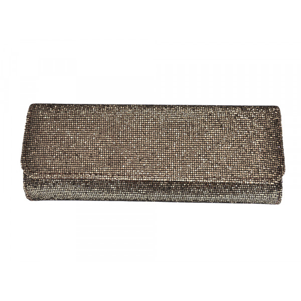 Silver Sequined Clutch Bag