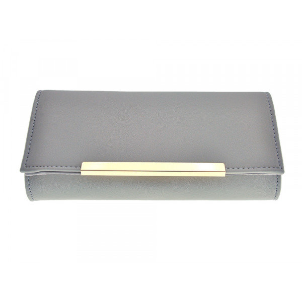 Minimal Grey Clutch Bag made of eco leather