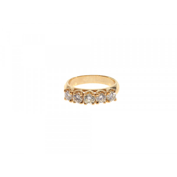 5 Stone Diamond Ring set in18K Gold