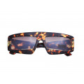 Tortoise rectangular sunglasses with brown lenses