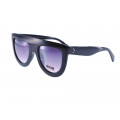 Black Aviator Sunglasses with Pink Lenses