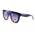 Black and Tortoise Aviator Sunglasses with Pink Smokey Lenses