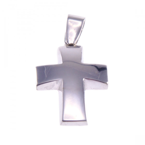 Cross set in white gold 14K