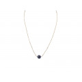 Gold Plated Brass Necklace adorned with Grey Marcasite
