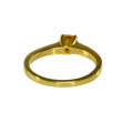 14K Gold Solitaire Ring adorned with a Yellow Sapphire