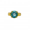 18K Gold Ring adorned with a Blue Topaz